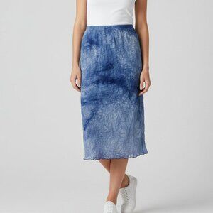 Mstudio‎ Vintage Y2K Blue Tie Dye Midi Skirt Women's Size Large